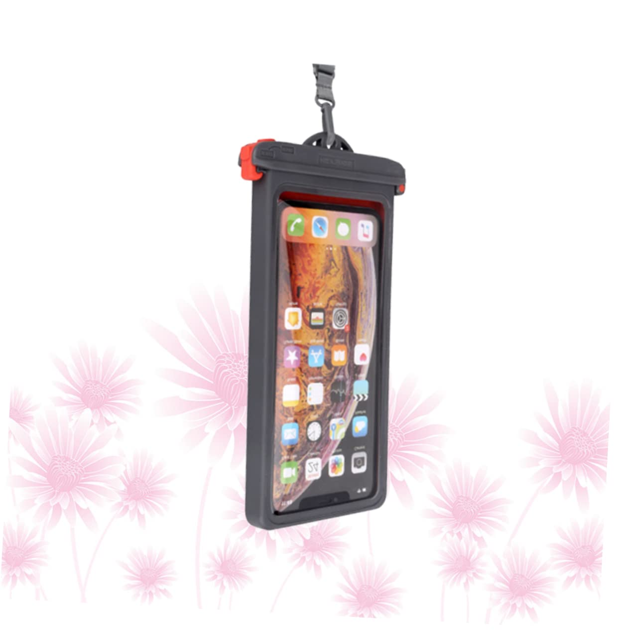 SEWACC Mobile Phone Bag Underwater Dry Cover for Swimming Beach and Pool Activities Fully Transparent Design Supports Screen Operations Grey