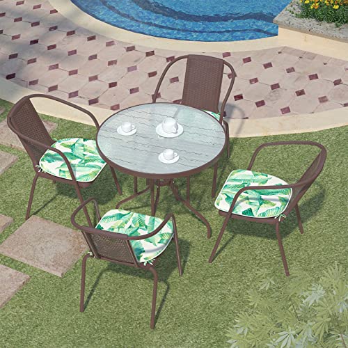 Lvtxiii Indoor/Outdoor Chair Cushions Seat Cushions With Ties, Patio Chair Pads D16Xw17 Inch For Patio Furniture Garden Home Office Decoration 2 Pack, Swaying Palms Capri #TOP4