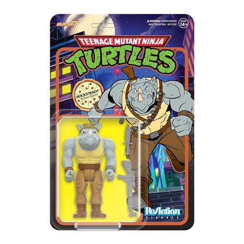 Teenage Mutant Ninja Turtles ReAction Figures Wave 08 - Rocksteady (Cartoon)