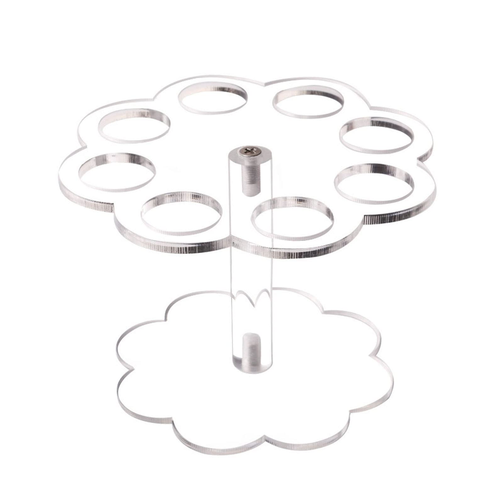Jazuaiao Cream Stand 8/16 Holes Acrylic Cone Organization Show Bracket Accessories for Cupcake Dessert Storage Acrylic Ice Cream Stand