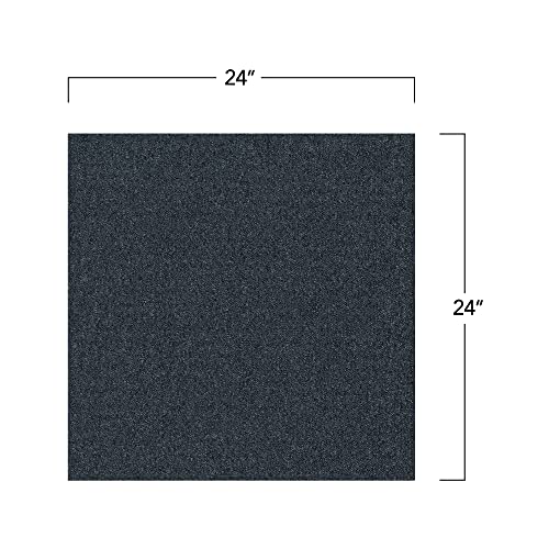 Image of Mohawk Advance 24 inch x 24 inch Berber (Loop pile), 0.11 inch Pile Height, Carpet Tile, Nylon Fiber, Deep Space Color, (24 Tiles), (96 sqft /carton)