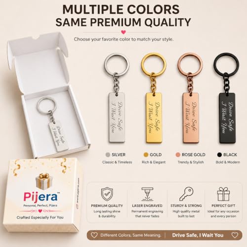Image of Premium Customized Metal Keychain | Personalized Name Engraved Keychain for Car & House Keys | Stylish Stainless Steel Gift for Men & Women