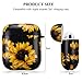 Happypapa Case Designed for Apple AirPods 2 & 1 Full Protective Case Cover with Keychain Cute Girls Men Durable Shockproof Anti Lost Case for Airpods Charging Case (Sunflower)