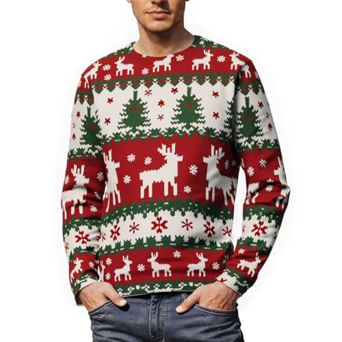 Unisex Ugly Christmas Sweater mit Norwegermuster - Klassischer...