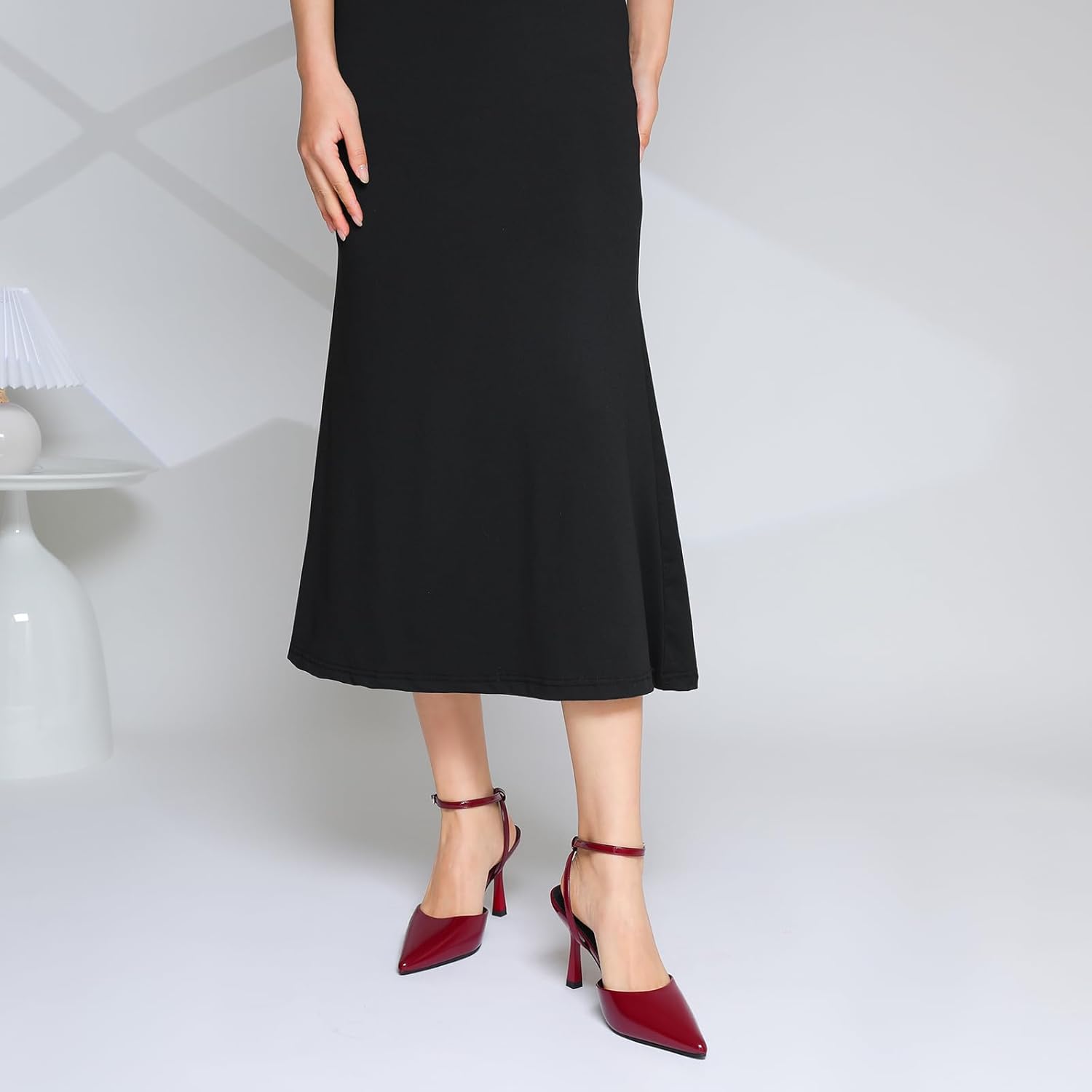 Susanny Heels for Women Stiletto Closed Pointed Toe Backless Dress Shoes High Heels Sexy Kitten Pumps Wedding Guest Party Dance Prom Dressy Comfort Shoes - Image 5