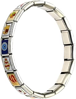 Italian Charm Bracelet, Italian Charm Stainless Steel Creative Elastic Bracelet for Anniversaries Gift fo DIY Module Jewel... Price In India