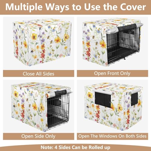 Housse de cage pour chien taille M avec côtés enroulables - 6