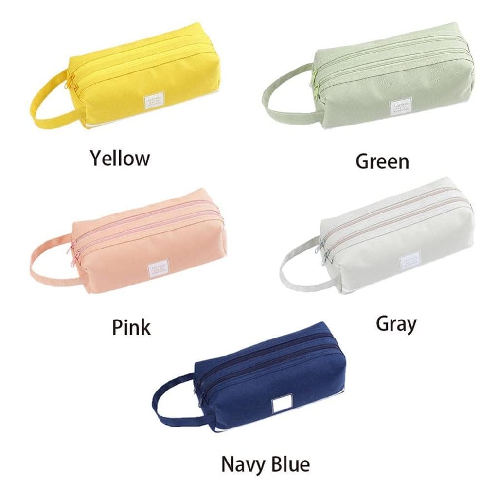 Borsa con Manico di Grande capacità Astuccio Doppio Multifunzione Astuccio portapenne con Cerniera per Materiale Scolastico per Ragazzi e Ragazze