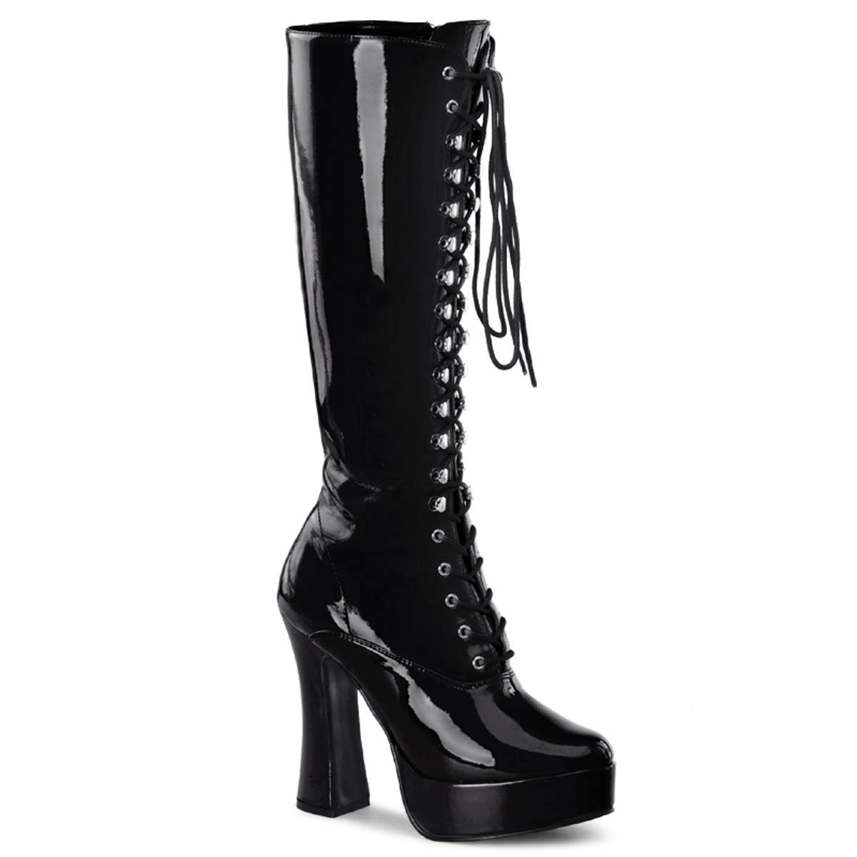 Pleaser Elektra-2020 Stiefel in Übergrößen Schwarz ELE2020/B große Damenschuhe, Größe:43