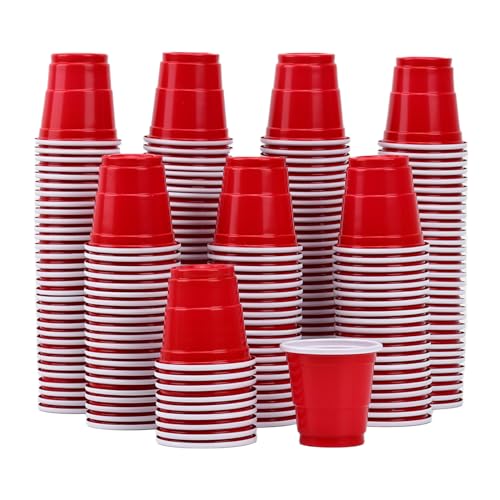 Consejos y comparativas para Comprar Juego los chupitos listamos los 10 mejores. 37 Moretoes - Juego de 200 vasos de chupito de plástico desechables de 2 onzas, mini tazas de fiesta, vasos de gelatina desechables rojos