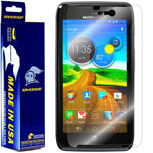 ArmorSuit MilitaryShield Screen Protector for Motorola Atrix HD - [Max Coverage] Anti-Bubble HD Clear Film