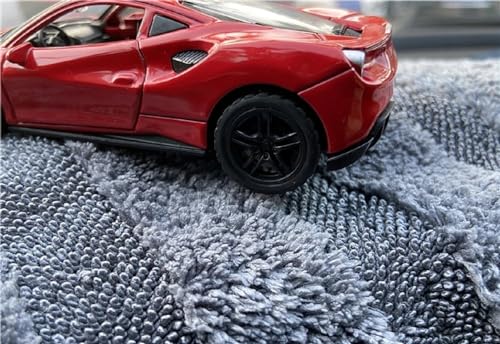 Image of Auto Hub 1300GSM Microfiber Cloth for Car - Edgless & Dual Sided Microfiber Cloth - Lint & Streak Free Car Cleaning Cloth - Multipurpose Car Wash Cloth-Twisted Loop with Coral Fleece-3pc,60x40cm-Grey