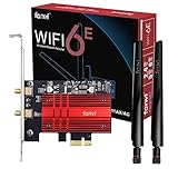 WiFi 6E AX210 WiFi Card BT5.2 6GHz 3000Mbps PCI-E Wireless Adapter WiFi 6E 7th Generation 802.11ac ax MU-MIMO Gigabit 2.4GHz 5GHz 3000Mbps ax210ngw PCIe WiFi BT Network Card OFDMA vPro for Desktop PC