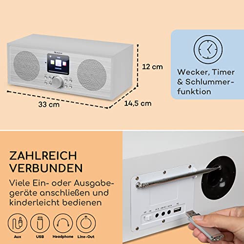 Internetradio auna Silver Star Stereo mit DAB+, UKW und WLAN