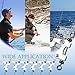 VercanMonth 6 Pcs Outrigger Release Clips Downrigger Release Clips with Adjustable Tension Planer Board Clips Downrigger Fishing Kite for Trolling Offshore Fishing Accessories (Black)