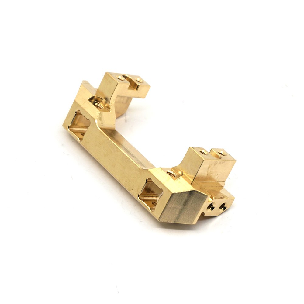 MOHERO Heavy Duty Brass Front Bumper Mount with Servo Mount for 1/10 RC TRX-4 TRX4 Crawler Car Parts, 98g/pc
