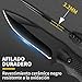 cuchillo Supervivencia Negro cuchillo Caza: cuchillo Camping con Funda de Plástico Outdoor Imagen de cuchillo Supervivencia Negro cuchillo Caza: cuchillo Camping con Funda de Plástico Outdoor