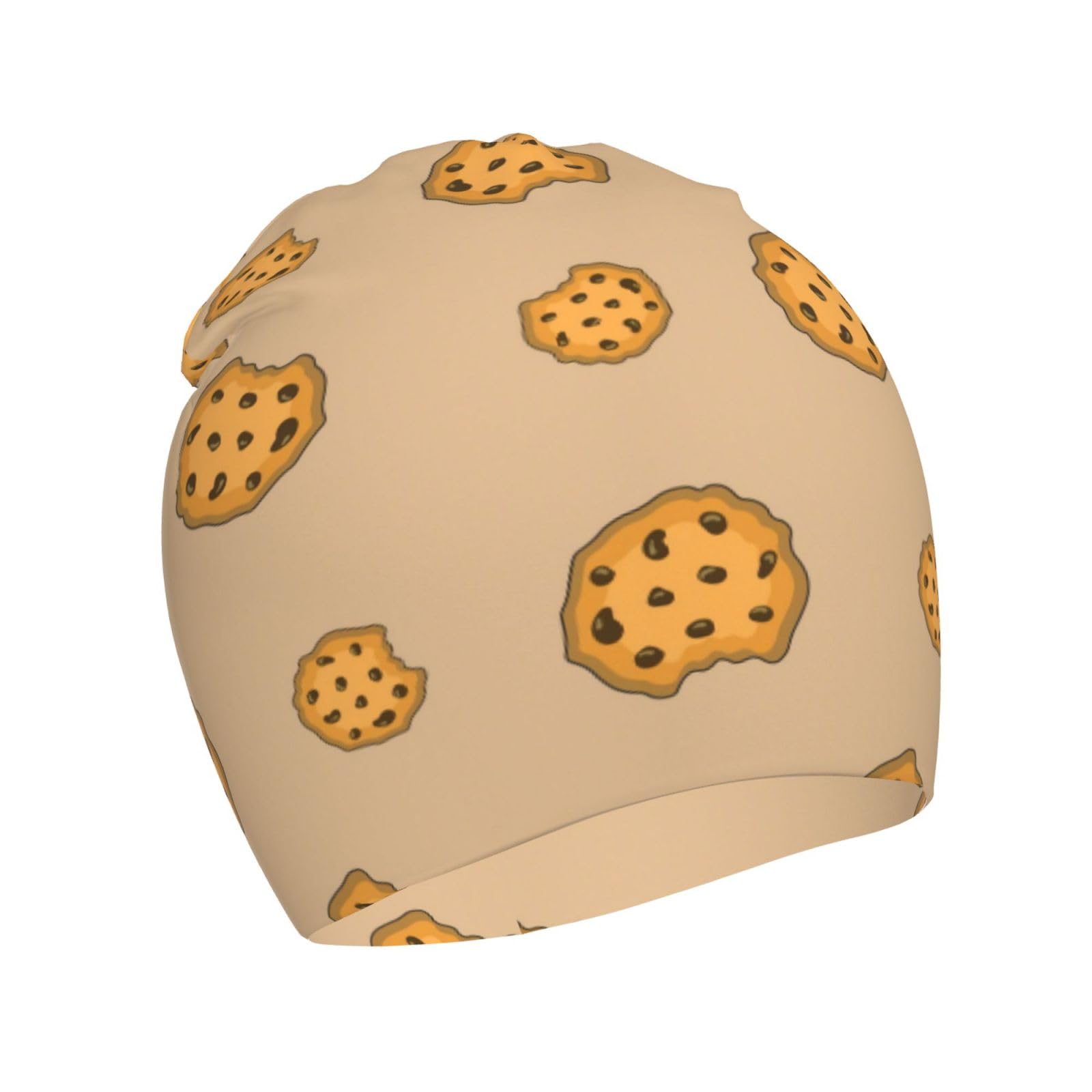 Rqzwdq Food of Cookie Pattern Kids Beanie Hats Warm Knit Beanie Cap Skull Caps Gifts Decor for Boys Girls White