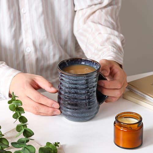 Mug grande de cerámica 21oz para café y té azul verde miniatura 5