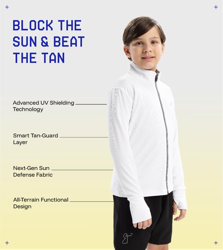 Image of BLUE TYGA Boys UPF 50+ Sunscreen Jacket - Cool, Comfy & Sun-Safe Protection for Every Adventure