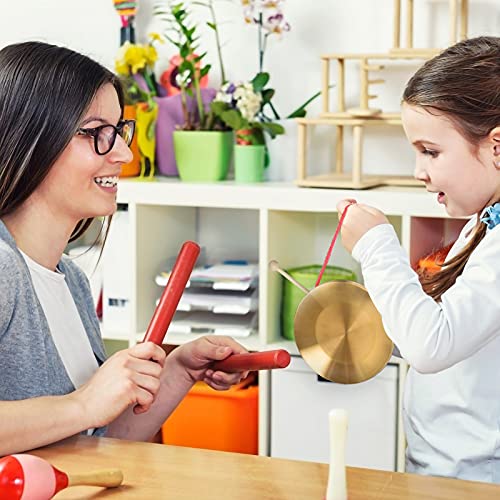 LAMEK 15 cm Hand Gong Messing Handgong Kupfer Opera Percussion mit Runden Hammer Musik Intelligenz Spielzeug Instrument für Kinder Kapelle Schule Musikunterricht - Image 6