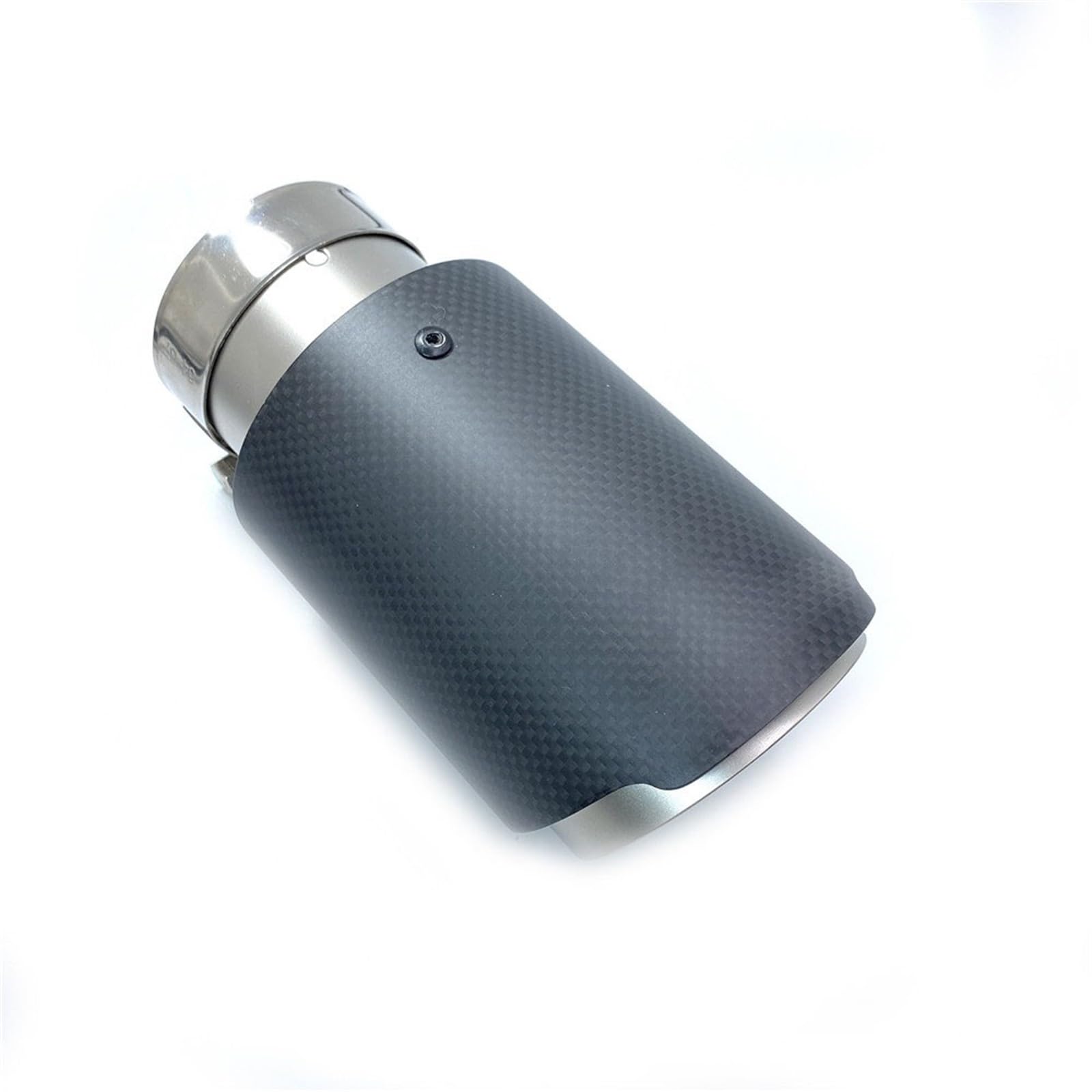 Auto-Auspuff 1PCS Auto Auspuff Endrohr Matt Carbon Faser Sandstrahlen Edelstahl Gerade Flansch Schalldämpfer Spitze für Mit für Remus Logo(63-101mm)