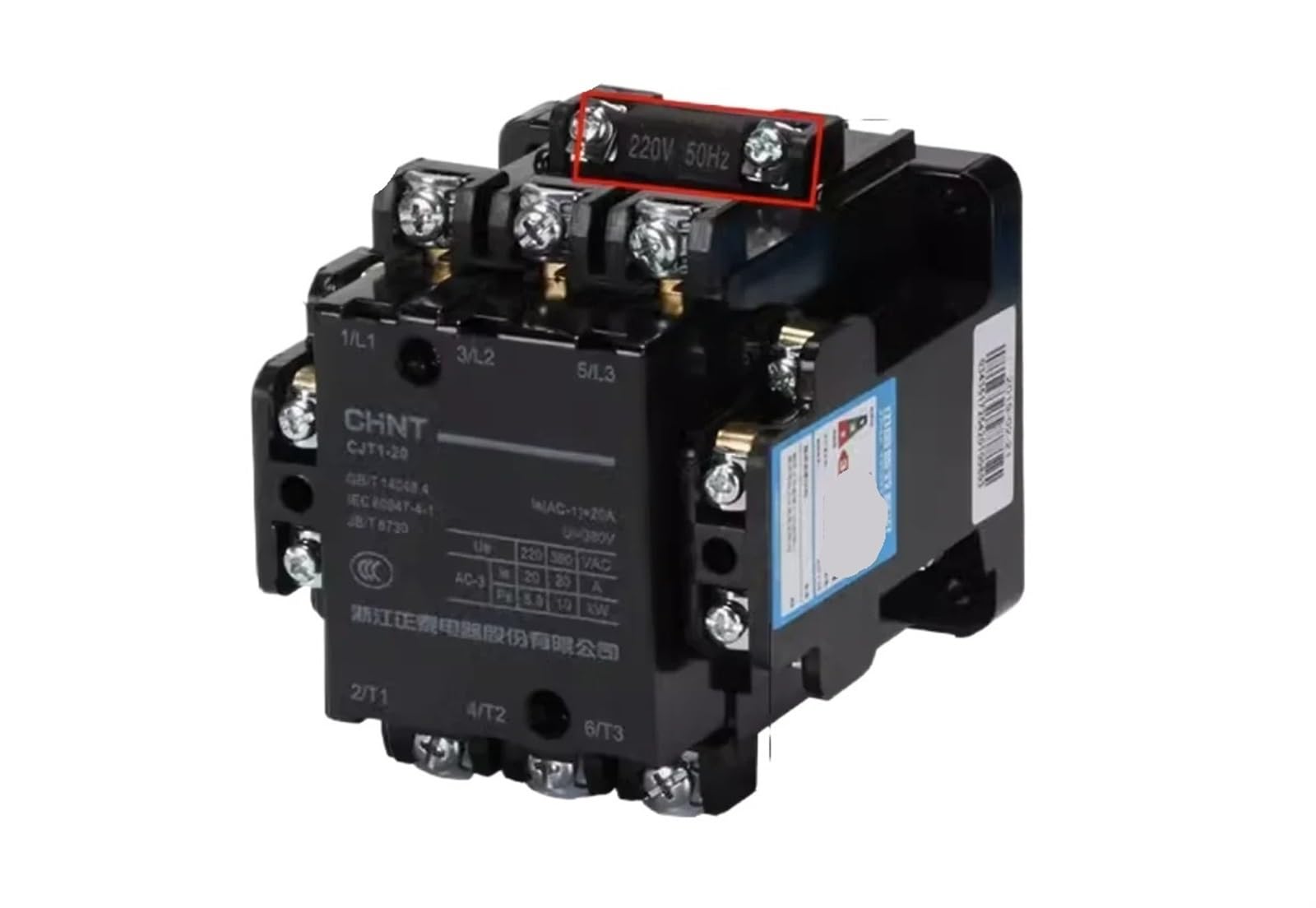 Contacteur CJT1-20 AC220V relais de commande pour armoire électrique industrielle