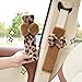JINXU 2 Pack Seat Belt Cover Pad, Cute Plush Leopard Print Seatbelt Covers Seatbelt Shoulder for More Comfortable Driving, Plush Fluffy Soft Seat Belt Cover, Car Interior Accessories
