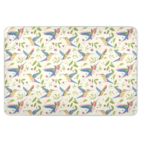 Lovely Humming Bird Baby Bed Pad Highly Absorbent Pets Potty Training Mat Anti-Lip Travel for Baby Boys Girls , 52