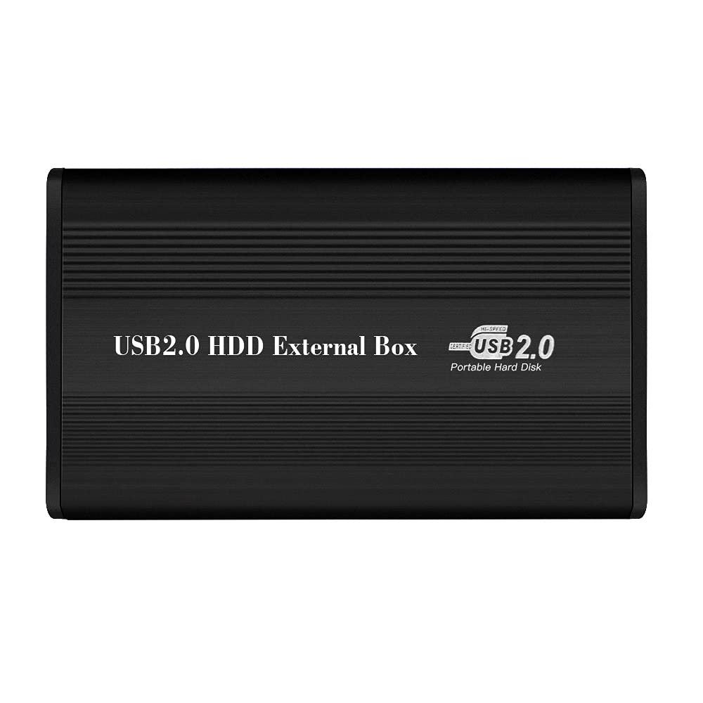 Homgee USB2.0 to IDE Hard Disk Case 2.5'' IDE D Enclosure Portable Hard Disk Box Aluminum Alloy D Enclosure Black-image-38