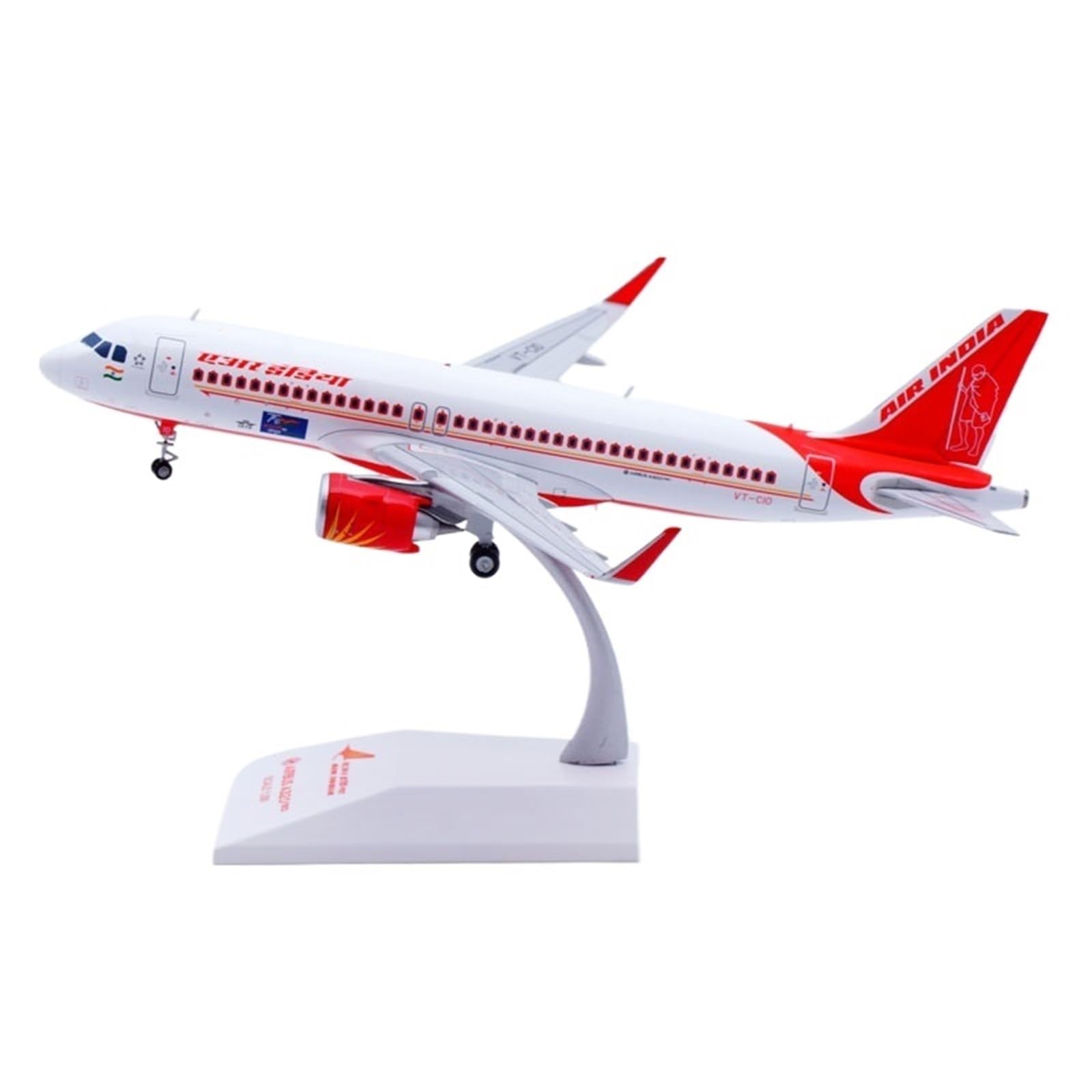 Vantor Repliki modeli samolotów 18CM 1/200 zestaw modeli do składania samolotu dla Air India A320neo VT-CIO Gandhi na dużą skalę Diecast miniatura