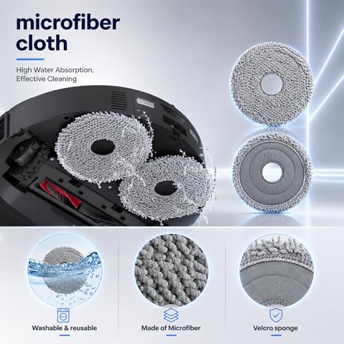Image of Qrevo S5V Replacement Parts for Roborock Qrevo Curv(S5X) /Qrevo Edge(S5A) | 1 Set Main Brush 4 Side Brush 4 Filters 6 Dust Bags 6 Mop Pads