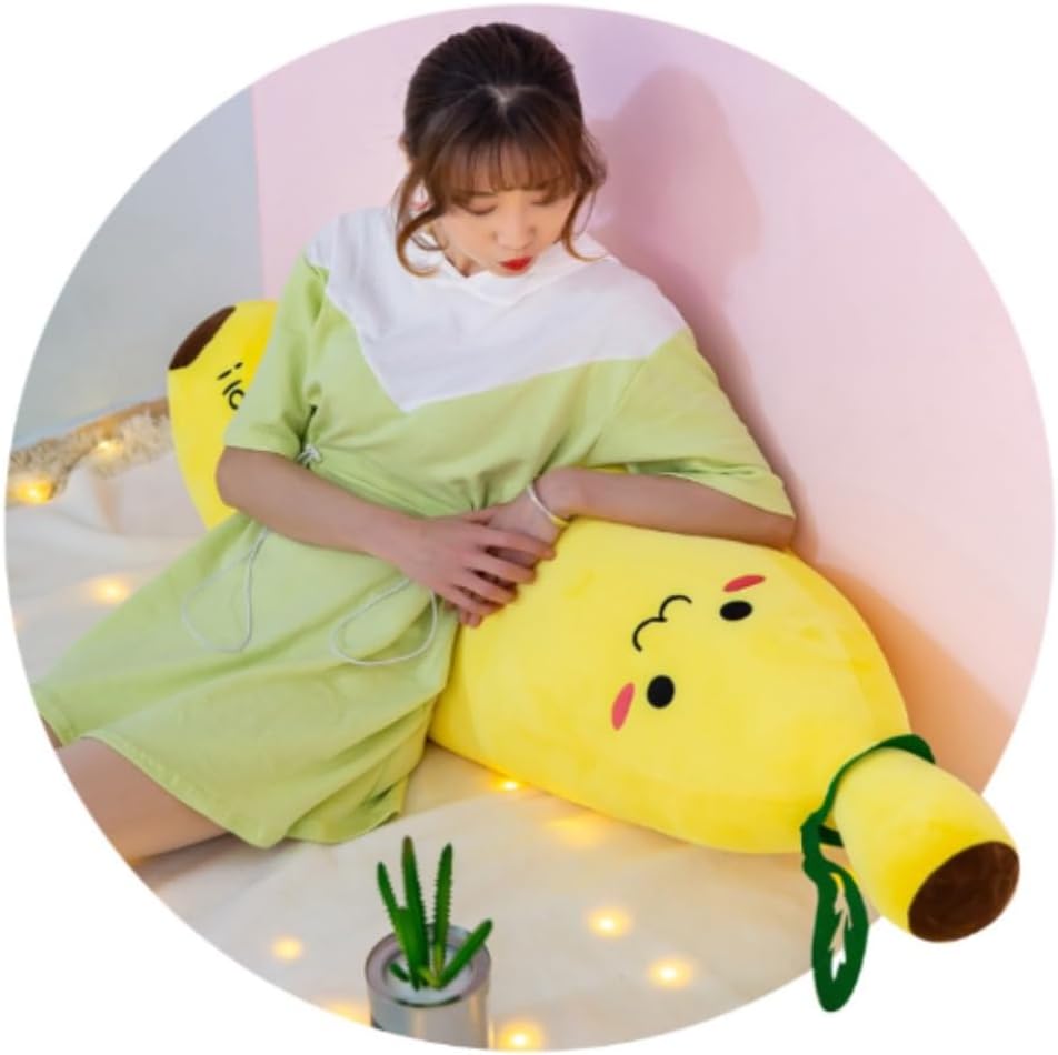 Kids Pillows Plush Banana，Cute Soft Comfortable Hugging Pillow Birthday Gifts for Kids.1 Piece Yellow (27.5inch) image 5