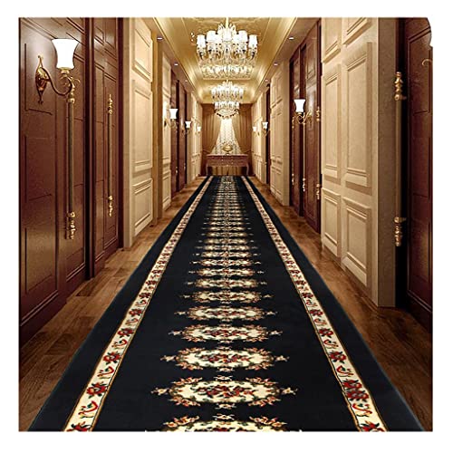Alfombras de Pasillo Alfombra con Estampado de Lujo Ligero de Estilo Europeo, Almohadillas de pie, hermosamente envueltas y cómodas, Ancho 0.65-1.2m (Size : 90x800cm)