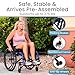 Vive Sports Wheelchair for Adults - Lightweight, Foldable Manual & Transport Wheel Chair - Portable, Small Narrow, Compact & Folding - Collapsible for Travel - Fully Adjustable & Weighs Only 25 lbs