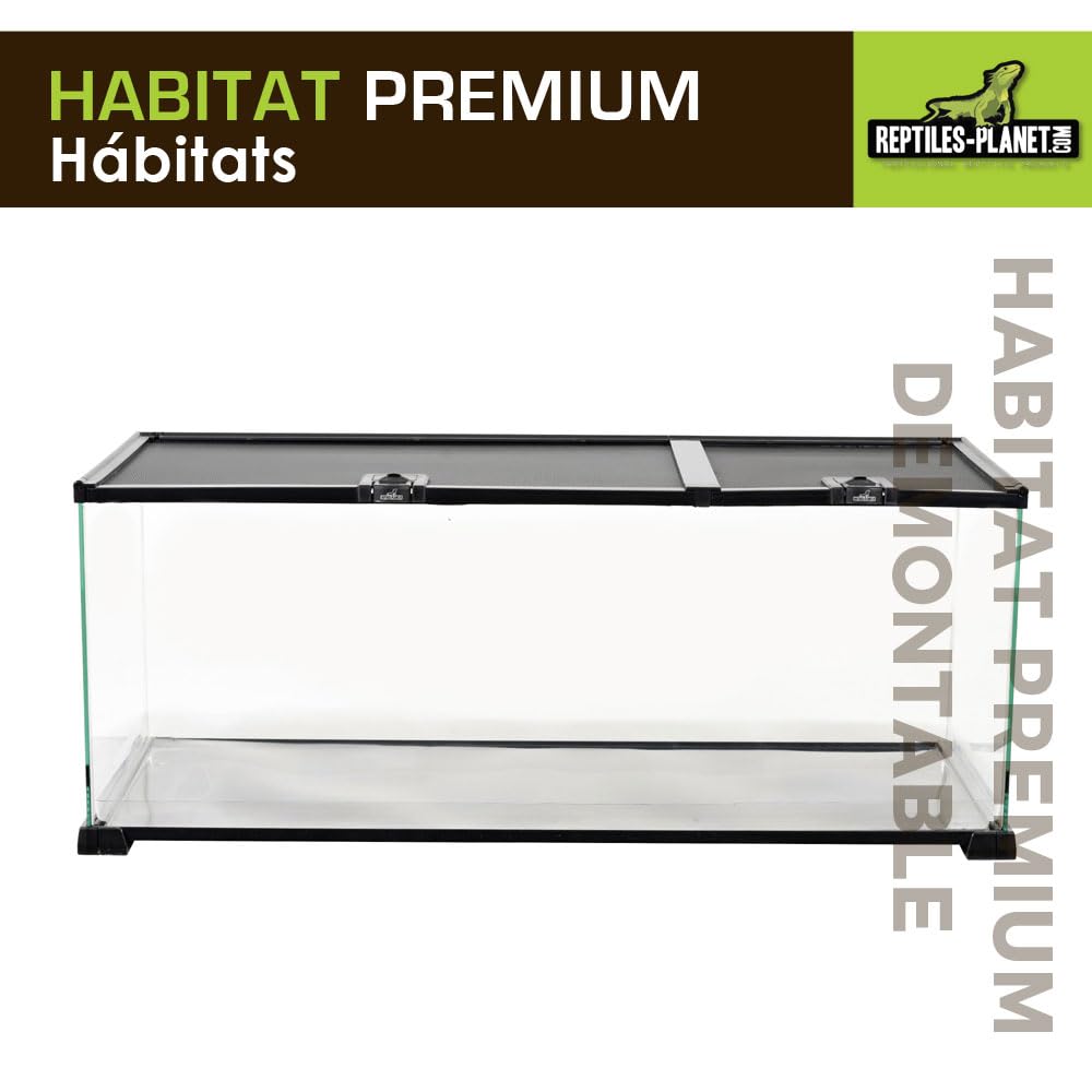 Reptiles Planet - Terrario Hábitat Premium Desmontable - 76,2x30,5x30,5 cm
