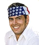American Bandana Headband All Cotton US Flag Bandana for Men Women Children Dogs