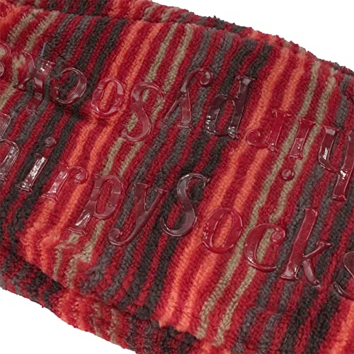 Image of BambooMN Women's Stripe Patterned Non-Slip Lined Travel Home Slippers - 2 Pairs