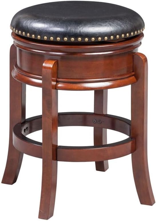 Boraam Hamilton Counter Height Swivel Stool, 24-Inch, Cherry