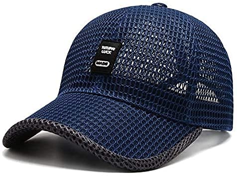 Baseball Cap Summer Mesh Baseball Cap Sun Hat Outdoor Sports Decoration Baseball Cap Men and Women Baseball Cap Trucker Net Cap (Bule02)