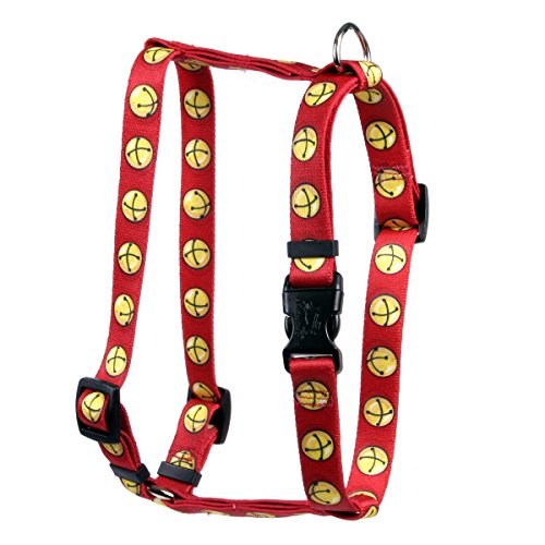 Image of Yellow Dog Design Jingle Bells Roman Style H Dog Harness, X-Large /1 inch Wide