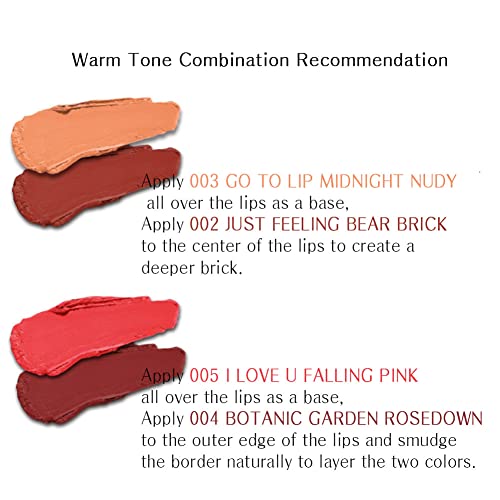 Artdeli Blurring Velvet Lip Tint, Pantone Color, Cherry Scent, Moisture, Soft Silky, Matte Finish, Long Lasting (002 Just Feeling Bear Brick) #TOP7