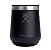 Hydro Flask 10 Oz Wine Glass - Ceramic Stemless Wine Tumbler - Unbreakable with Lid in Tonal Black