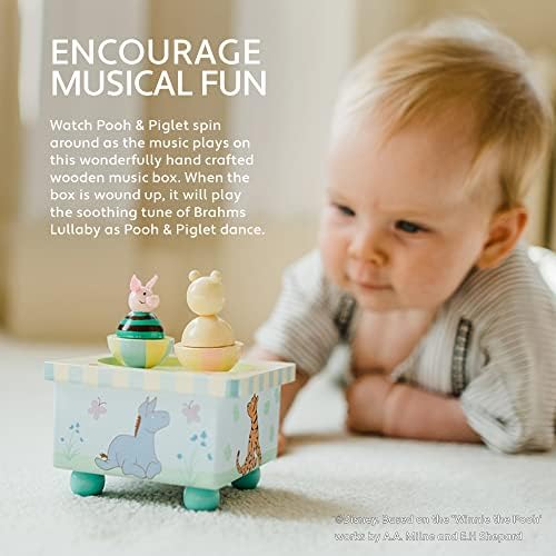 Classic Winnie The Pooh Toys - Wooden Music Box, Disney Toys - Musical Toys, Toddler - Perfect Baby Gifts for Nursery, Disney Gifts - Official Licensed Winnie The Pooh Gifts by Orange Tree Toys