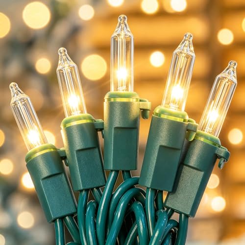 Hopolon 9.8FT 35 Warm White Christmas Incandescent Mini String Tree Lights