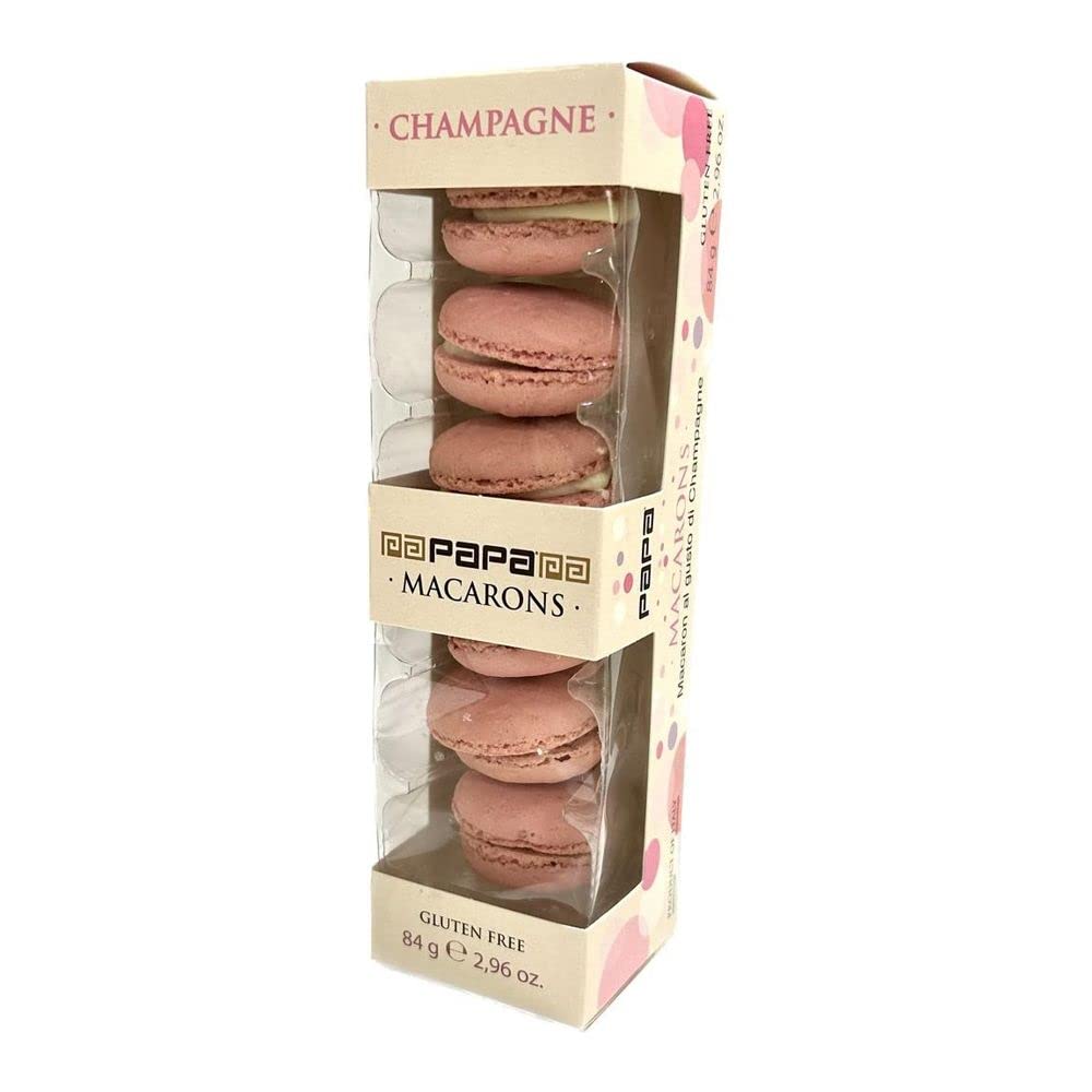 Generico Papa 18 Macarons Gusto Champagne Colore Rosa Chiaro 252 g