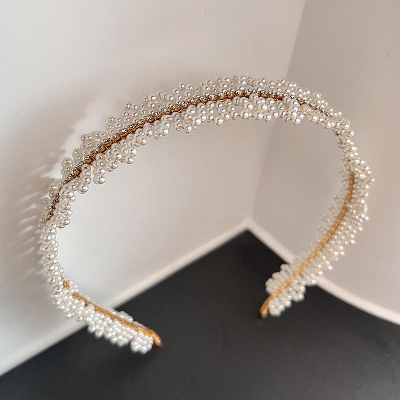 Diadema de perlas y accesorios para el cabello de trajes elegantes 3