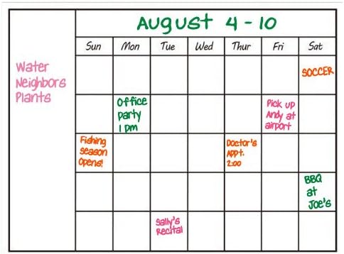 Dry Erase Calendar Whiteboard - Monthly Planner Wall Decal