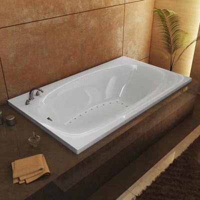 4266PAL St. Kitts 66" x 23" Rectangular Air Tub Drain Location: Left, Finish: White, Trim Finish: Polished Chrome