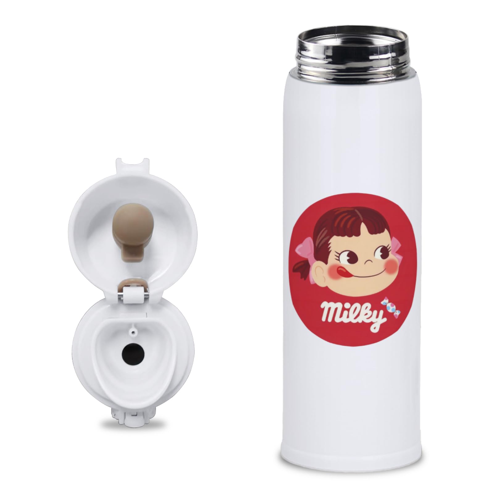 Amazon｜魔法瓶 ペコちゃん 水筒 ウォーターボトル ステンレスボトル